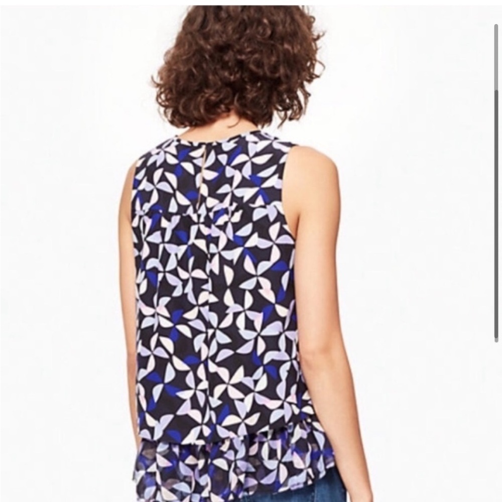 Kate Spade Size Small Silk Spinner Double Layer
Tank In Nightlife Blue $228 - Picture 2 of 5